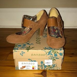Bamboo chestnut heels
